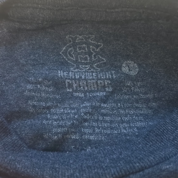 Heavyweight Champs Beer Shirt Blue Washed Look Size Large - Picture 2 of 4